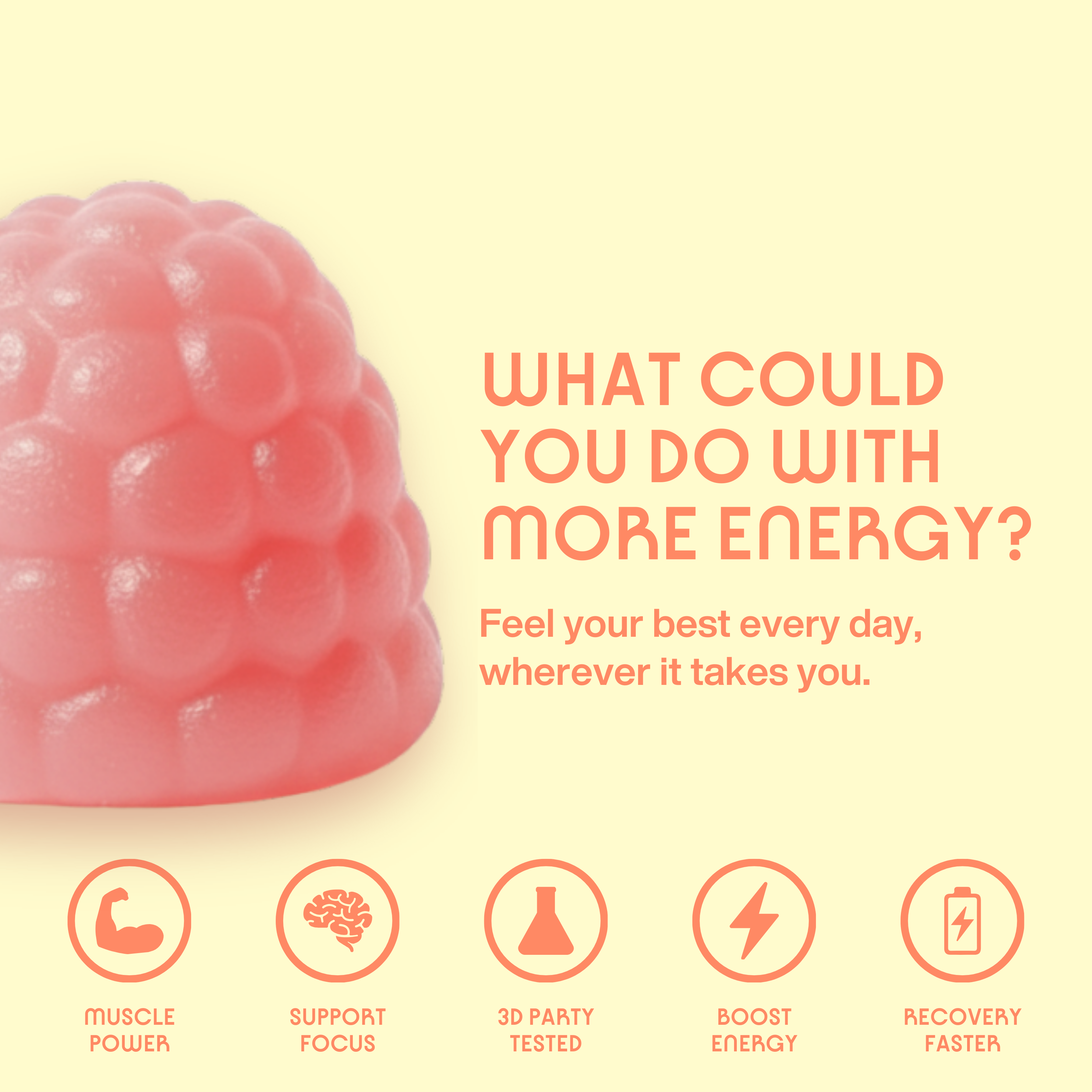 Sour Peach - TinyTonics® Creatine Gummies