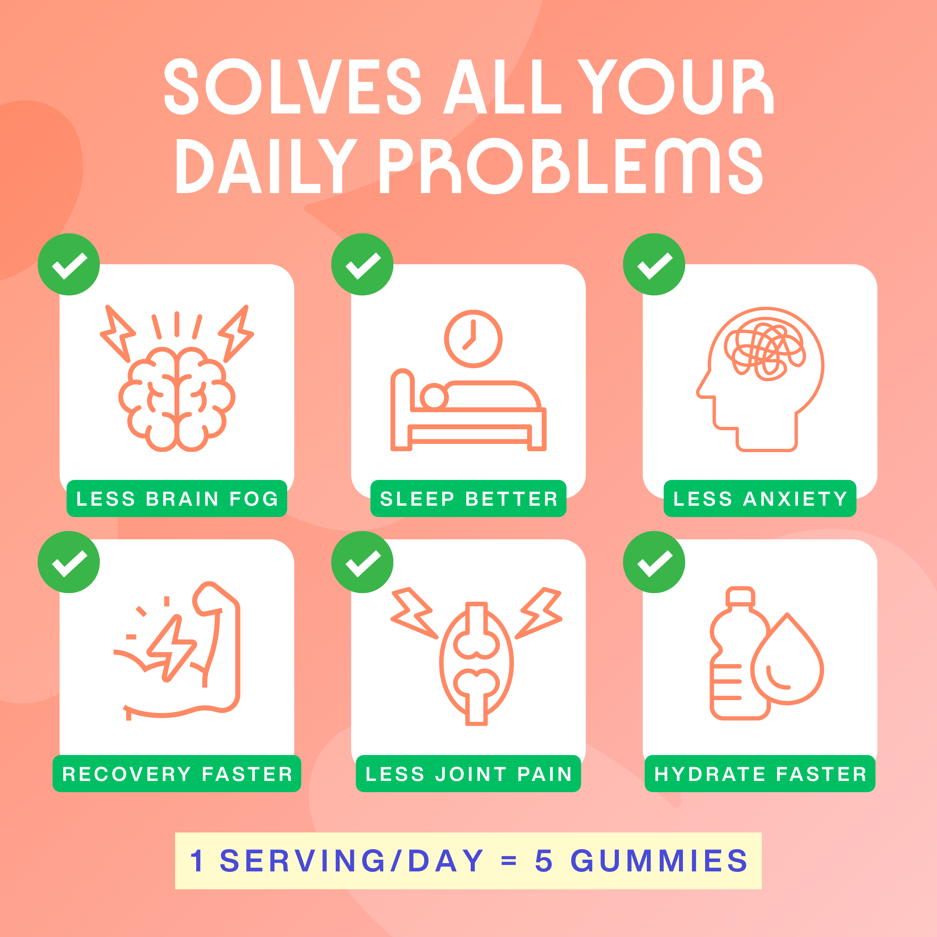 Sour Peach - TinyTonics® Creatine Gummies